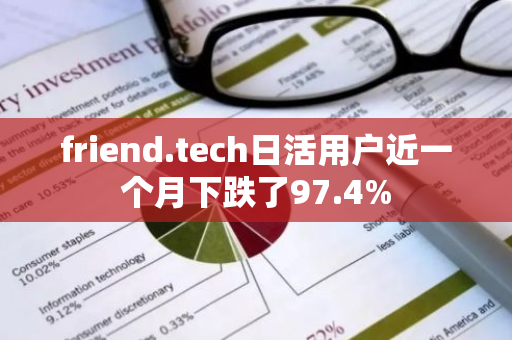 friend.tech日活用户近一个月下跌了97.4%