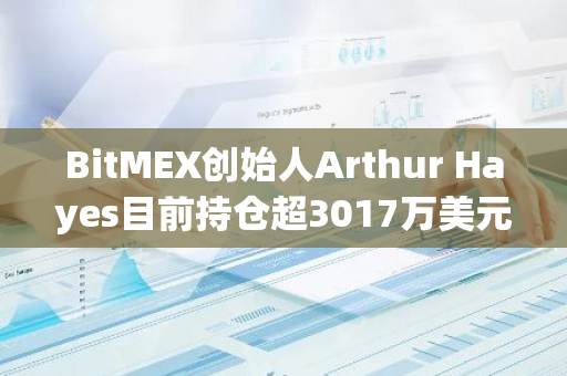 BitMEX创始人Arthur Hayes目前持仓超3017万美元资产