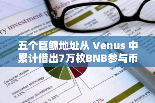 五个巨鲸地址从 Venus 中累计借出7万枚BNB参与币安新币挖矿