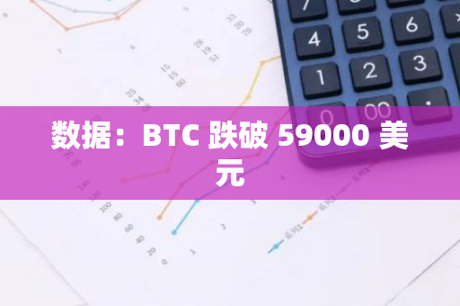 数据：BTC 跌破 59000 美元