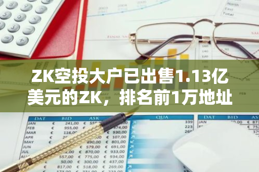 ZK空投大户已出售1.13亿美元的ZK，排名前1万地址中近40%全部出售
