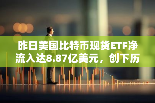 昨日美国比特币现货ETF净流入达8.87亿美元，创下历史第二高单日纪录