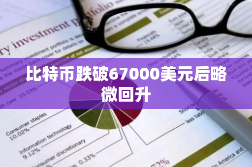 比特币跌破67000美元后略微回升