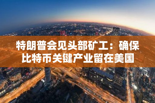 特朗普会见头部矿工：确保比特币关键产业留在美国