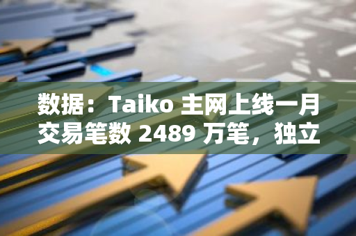 数据：Taiko 主网上线一月交易笔数 2489 万笔，独立钱包总数约 71 万个