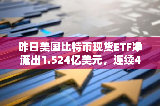 昨日美国比特币现货ETF净流出1.524亿美元，连续4个交易日净流出
