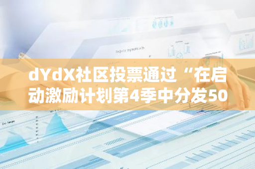 dYdX社区投票通过“在启动激励计划第4季中分发500万美元DYDX”提案