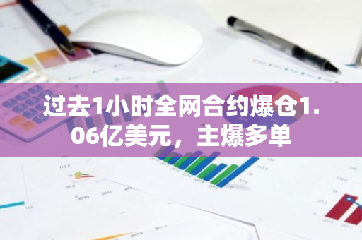 过去1小时全网合约爆仓1.06亿美元，主爆多单