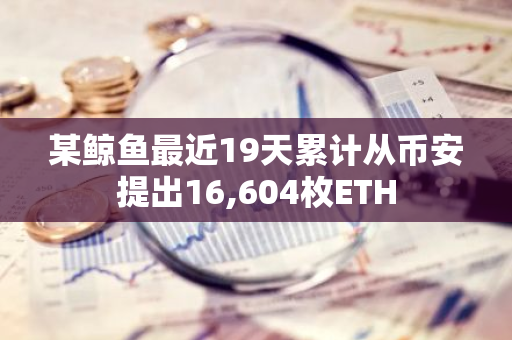 某鲸鱼最近19天累计从币安提出16,604枚ETH