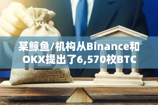 某鲸鱼/机构从Binance和OKX提出了6,570枚BTC