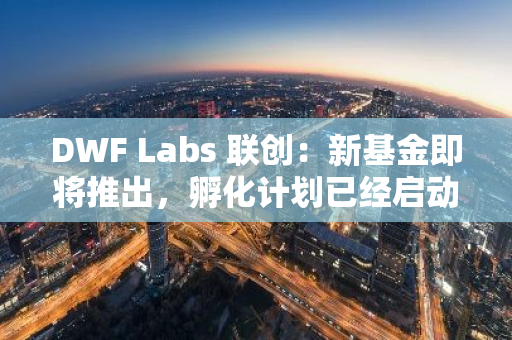 DWF Labs 联创：新基金即将推出，孵化计划已经启动
