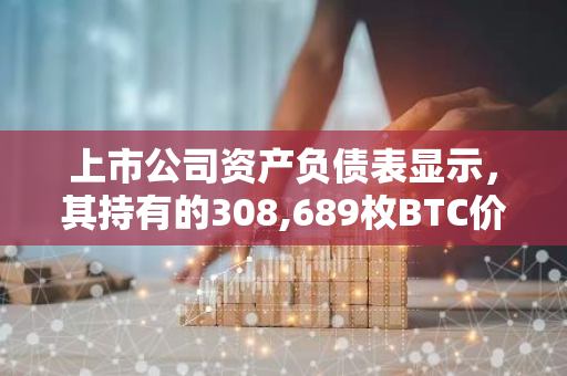 上市公司资产负债表显示，其持有的308,689枚BTC价值高达218.8亿美元