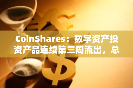 CoinShares：数字资产投资产品连续第三周流出，总计 3000 万美元