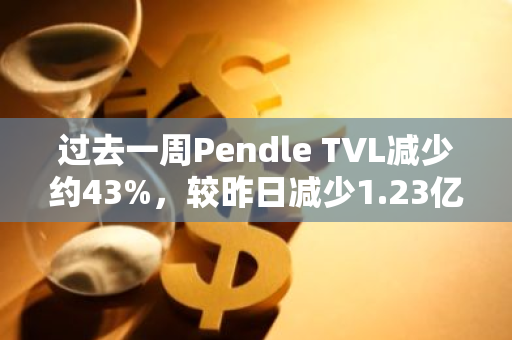过去一周Pendle TVL减少约43%，较昨日减少1.23亿美元