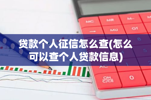 贷款个人征信怎么查(怎么可以查个人贷款信息)