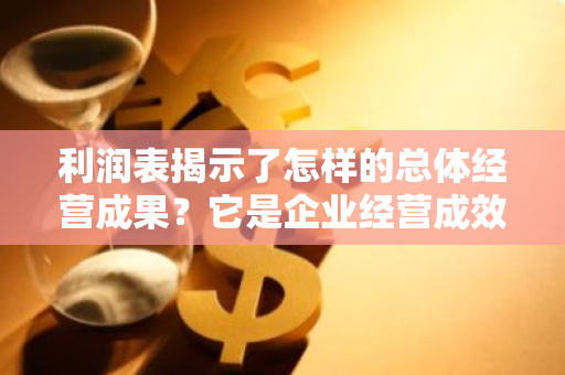 利润表揭示了怎样的总体经营成果？它是企业经营成效的直观反映吗？