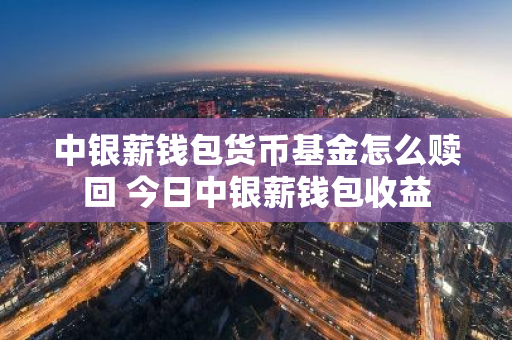 中银薪钱包货币基金怎么赎回 今日中银薪钱包收益