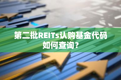 第二批REITs认购基金代码如何查询？