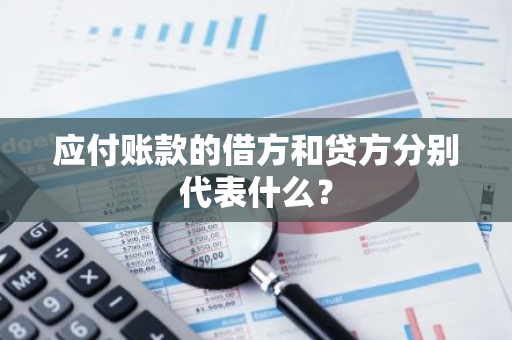 应付账款的借方和贷方分别代表什么？