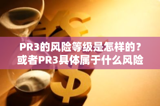 PR3的风险等级是怎样的？或者PR3具体属于什么风险级别？