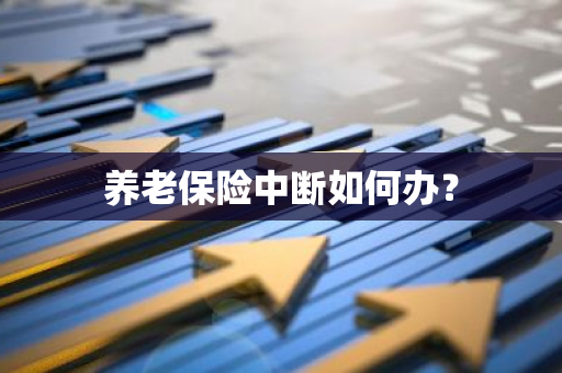 养老保险中断如何办？