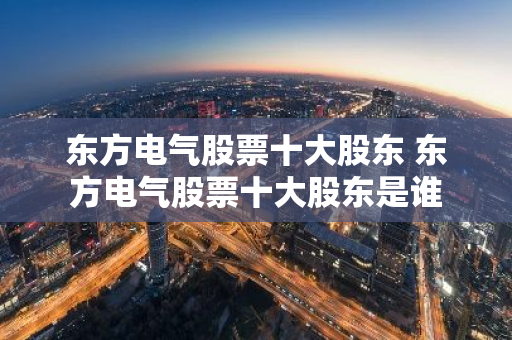 东方电气股票十大股东 东方电气股票十大股东是谁