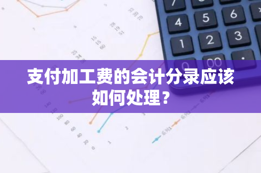 支付加工费的会计分录应该如何处理？