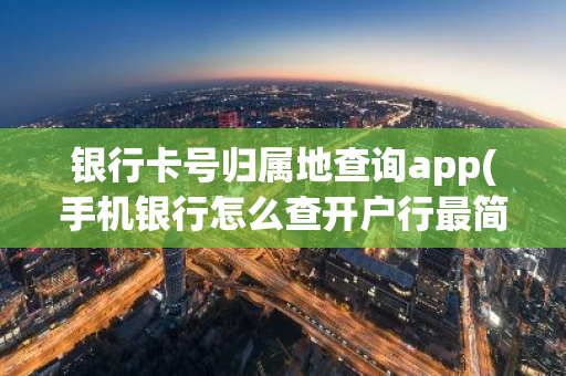 银行卡号归属地查询app(手机银行怎么查开户行最简单方法)