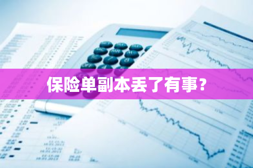 保险单副本丢了有事？
