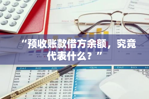 “预收账款借方余额，究竟代表什么？”