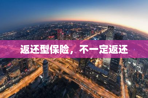 返还型保险，不一定返还