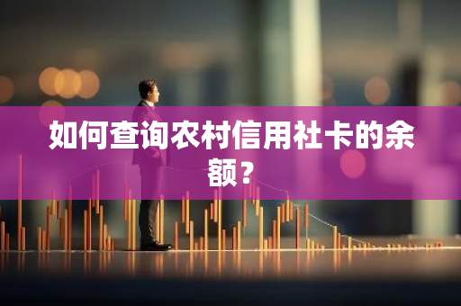 如何查询农村信用社卡的余额？