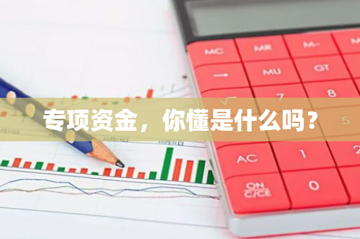 专项资金，你懂是什么吗？