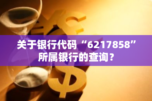 关于银行代码“6217858”所属银行的查询？