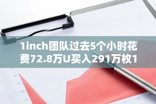 1inch团队过去5个小时花费72.8万U买入291万枚1INCH