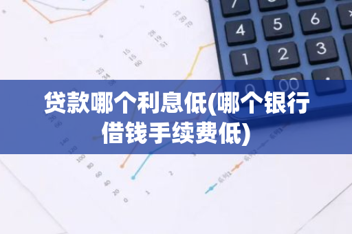 贷款哪个利息低(哪个银行借钱手续费低)