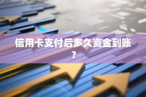 信用卡支付后多久资金到账？