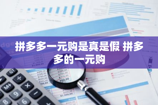 拼多多一元购是真是假 拼多多的一元购