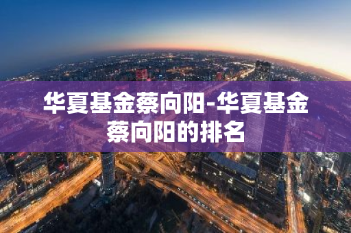 华夏基金蔡向阳-华夏基金蔡向阳的排名