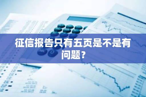 征信报告只有五页是不是有问题？