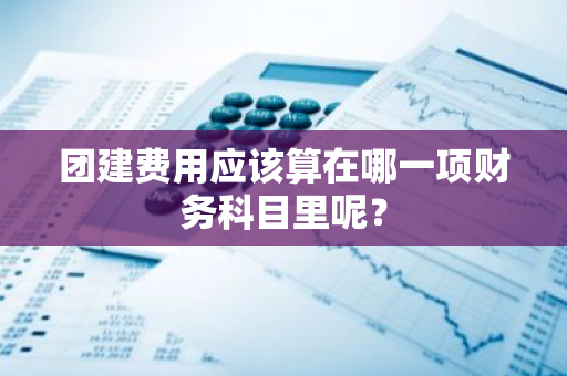 团建费用应该算在哪一项财务科目里呢？