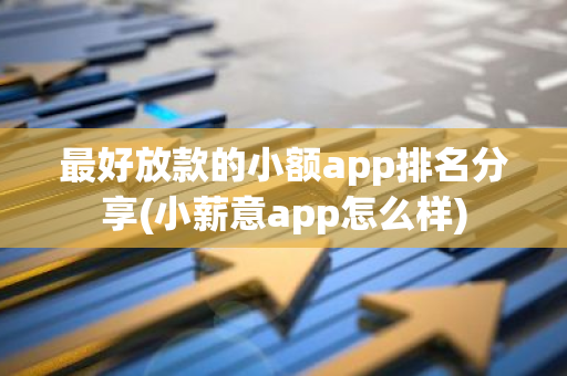 最好放款的小额app排名分享(小薪意app怎么样)