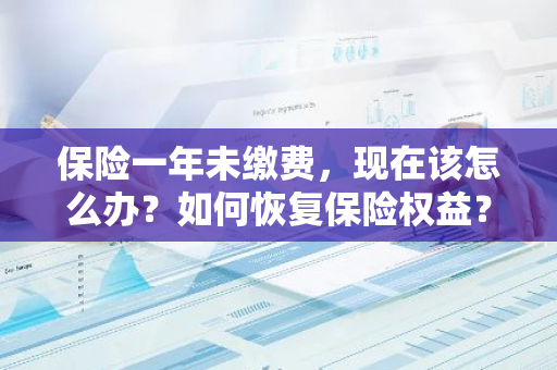 保险一年未缴费，现在该怎么办？如何恢复保险权益？