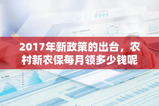 2017年新政策的出台，农村新农保每月领多少钱呢