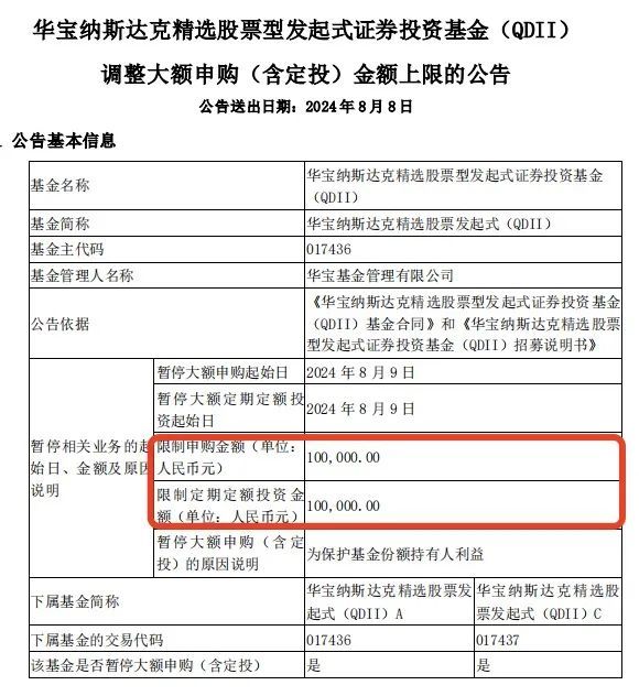 放宽限购！多只QDII基金出手了