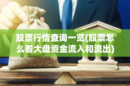 股票行情查询一览(股票怎么看大盘资金流入和流出)