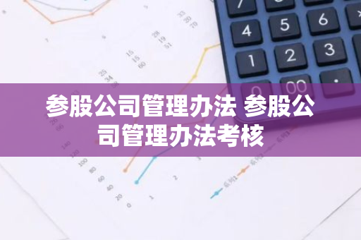 参股公司管理办法 参股公司管理办法考核
