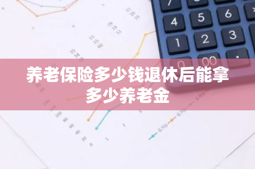 养老保险多少钱退休后能拿多少养老金