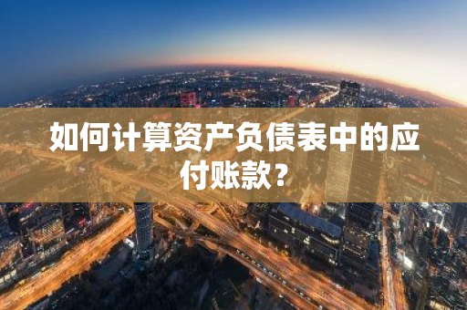 如何计算资产负债表中的应付账款？