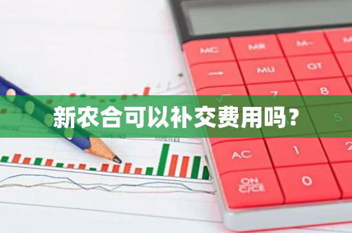 新农合可以补交费用吗？